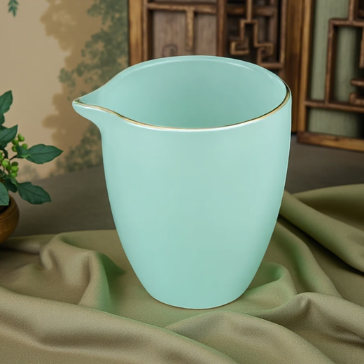 Richunliu high-end sky blue Ru kiln gilt jade porcelain Kung Fu tea set light luxury high-end dragon and phoenix master cup lid bowl gift box set gilt Ru sapphire jade porcelain tea set dragon and phoenix master cup 12 pieces