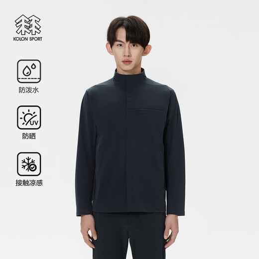 KOLON SPORT/可隆舒乐夹克 男子COLD BLACK防泼水接触凉感防晒UPF50+外套 LHJK5MT841-BK 黑色 2XL 185/104A