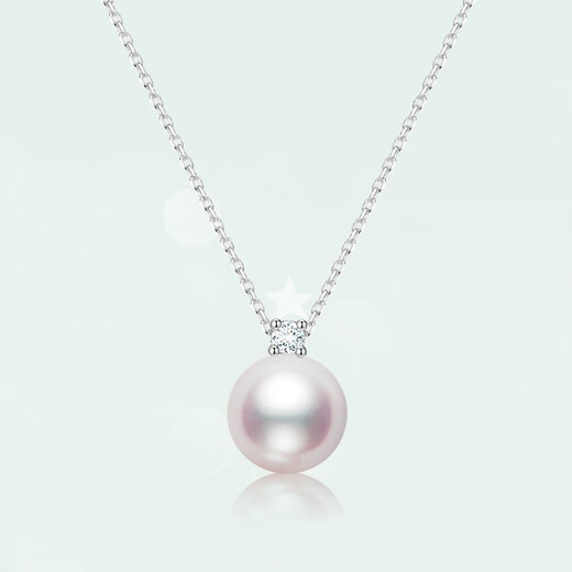 Pearl Pendant Single Mother-of-pearl Pendant Necklace S925 Silver Single Gold Bead Princess Model for Women 10mm White Pearl Model