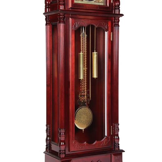 Honghe floor clock living room European watch solid wood pendulum clock simple mechanical retro high-end light luxury high-end household clock 9922 mahogany color rich flowers bloom Polaris 31-day movement