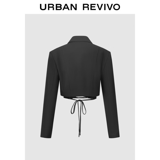 UR2025 Sommer Neues Frauenkleidungsdesign Spür-up Ultra-Short Blazer UIT150006 Schwarz XS