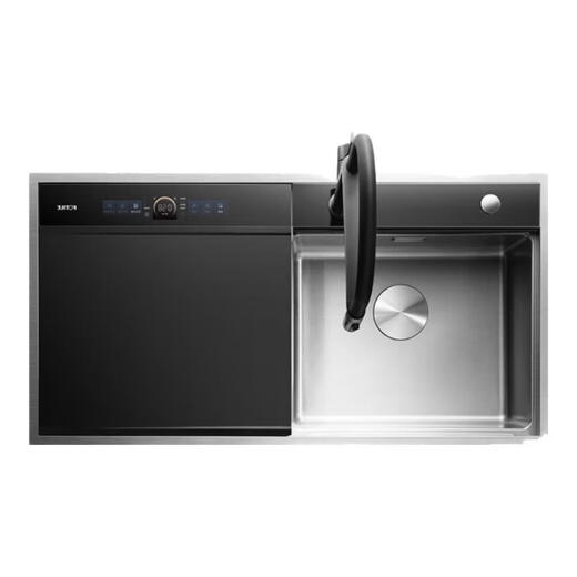 FOTILE counters have the same style FOTILE dishwasher embedded Y2 sink dishwasher for home use fully automatic 11 sets of Taichung basins with stainless steel cavity, wash dishes without bending over to wash seafood, fruits and vegetables 03-Y2L 11 sets of dishwashers on the left