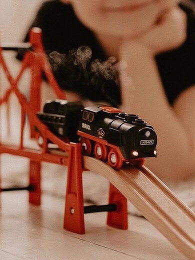 
BRIO Swedish Children's Classic Steam Train Speaker High-speed Railway Train Baby Remote Control Car Toys 33512 Electric Train Luxury Set Official Standard