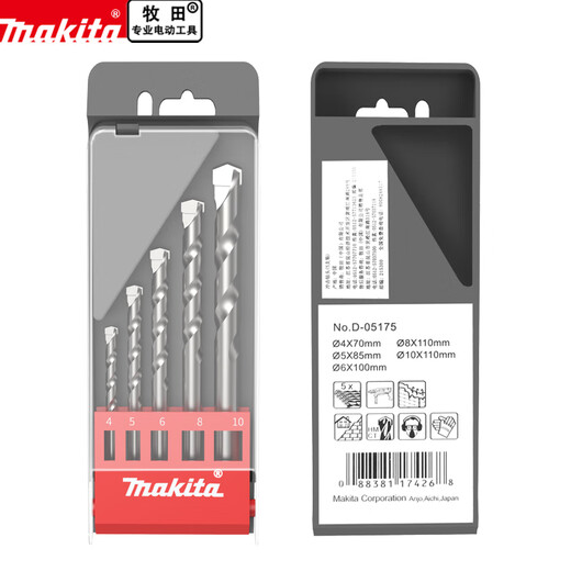 Jiang Zhiai Makita Japanischer Rundgriff Aufprallbohrmaschine Bit Carbid Fliesen Keramik Wandstanz Zement Drill Set Makita Steinbohrer Bit Set E-15861