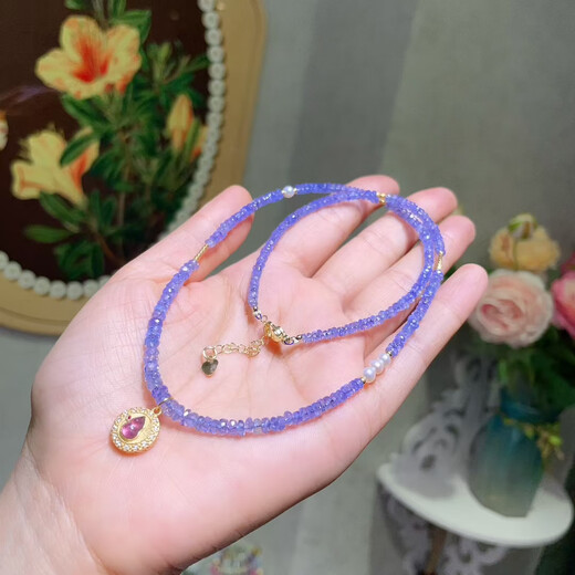 DYAI Natural Tanzanite Necklace Women's Clavicle Chain Light Luxury Niche Design High-end Temperament Versatile Necklace