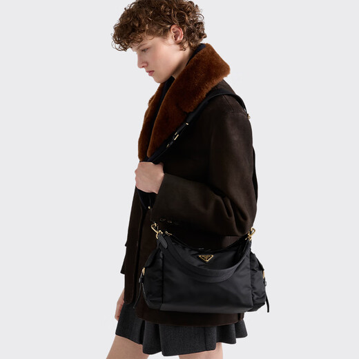 PRADA/Prada Gift Women's Prada Explore Re-Nylon Shoulder Bag Black