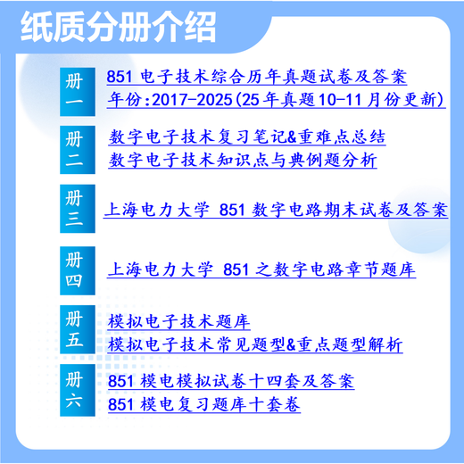 26 Examen de ingreso de posgrado de la Universidad de energía eléctrica de Shanghai 851 Tecnología electrónica Ingeniería integral Ingeniería Ingeniería Integrada Conjunto completo de paquetes Cursos profesionales/Matemáticas/Tutoría de inglés Conjunto completo de materiales