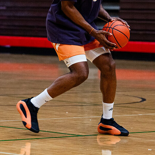 阿迪达斯（adidas）篮球鞋男鞋 夏季Harden哈登8代实战训练缓震低帮运动球鞋 大码 IE2694/黑橙色 47