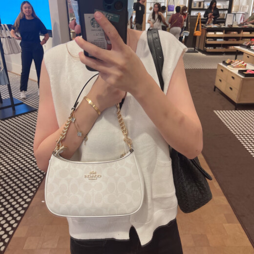 CoaCH Women's new TERI chain single-shoulder underarm bag oblique strap direct mail official flagship genuine CY694 IMDEI blue bottom cherry