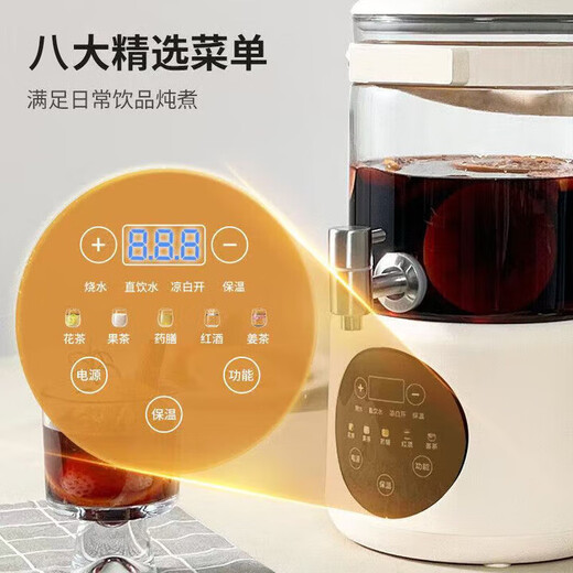 SPUCR health pot household 0 coating large capacity high power multifunctional flower teapot fruit tea milk tea bucket smart water boiling electric kettle upgraded thickened 4.5L 304 stainless steel