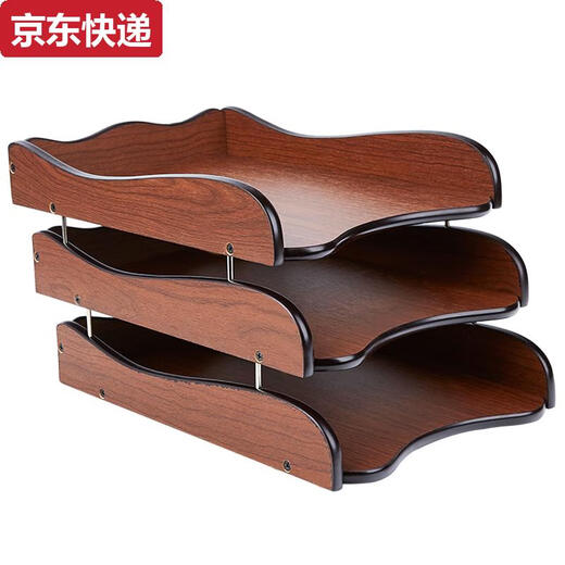 Blue Color He Huixing File Rack Wooden Multi-layer Folder Storage Box File Rack Office Desk Storage Shelf Bookshelf Files X-5012