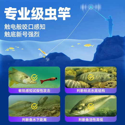 创威虫影路亚竿鱼竿枪直柄碳素鳜鱼鲈鱼超快调黑坑虫竿24新款 682m 2.03米CL/富士SIC环 枪柄虫