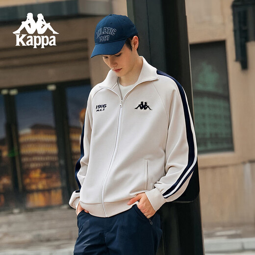 Kappa back-to-back spring and autumn 2025 new sports jacket jacket men's casual contrasting color knitted cardigan women K0E52WK01D