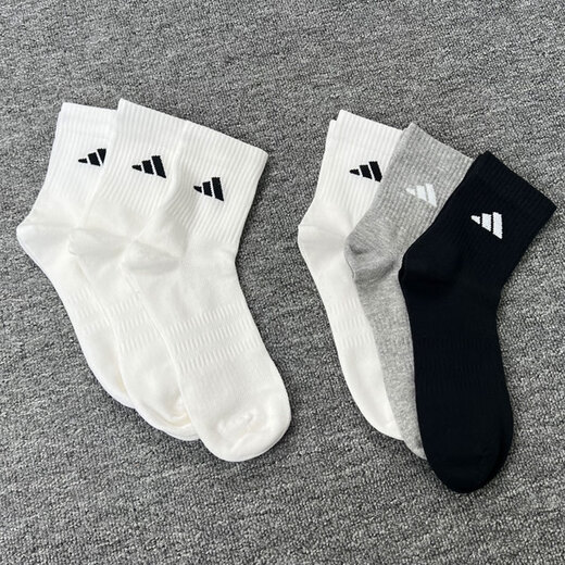 Chaussettes adidas adidas chaussettes masculines et femmes pour les chaussettes de tube intermédiaire en milieu polyvalent respirant