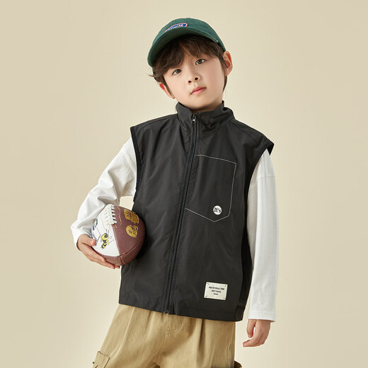 Duoduojia [Handsome and stylish] Children's clothing, children's mountain functional style vest 2025 spring and autumn style boy's vest sleeveless jacket