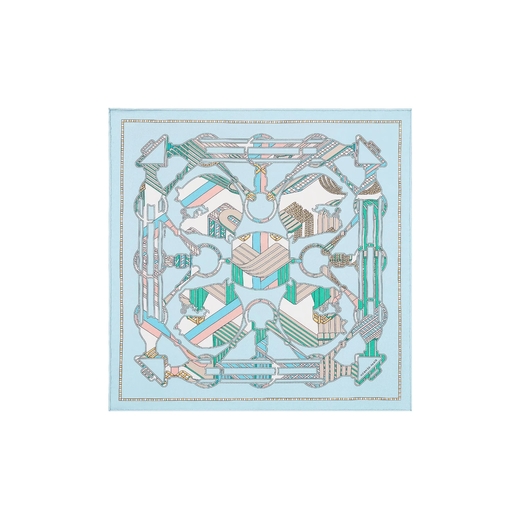 Hermes (HERMES) Zigzag Saddle Belt and Tattersall Silk Scarf Women's New Year Gift for Girlfriend H893865S-02 45*45cm