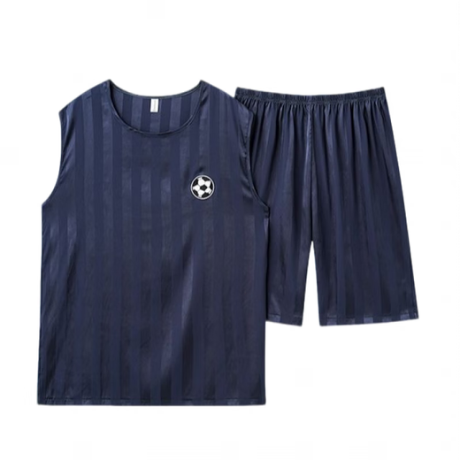 Victorias Stil Herren Sommerpyjamas Herrenanzug Neue Weste Shorts Ice Seide Herren Youth Casual Can Can tragen Hauskleidung
