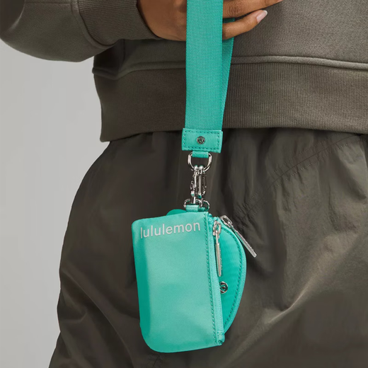 lululemon casual and fashionable versatile recycled nylon wrist bag regular women's paradise green paradise green