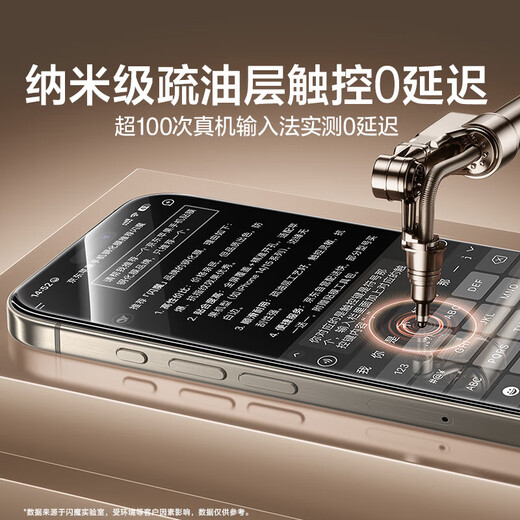 Flash Magic Super anti-fall Suitable for Apple 15promax tempered film iphone15 mobile phone film PM HD anti-fall, anti-explosion, anti-blue light, anti-fingerprint mobile phone screen protector 2 pieces, reinforced explosion-proof, recommended by the store manager for iPhone 15 ProMax