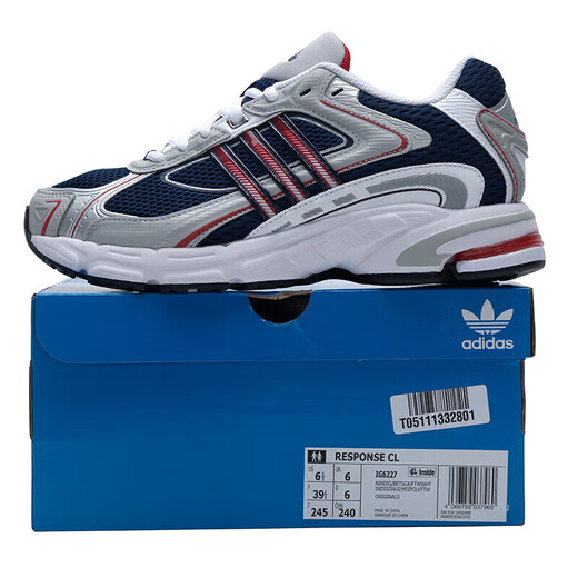
Adidas (adidas) Clover Running Shoes Men's Shoes 2024 Summer New RESPONSE Cushioning Sneakers Retro versatile casual shoes IG6227 45 (280MM)