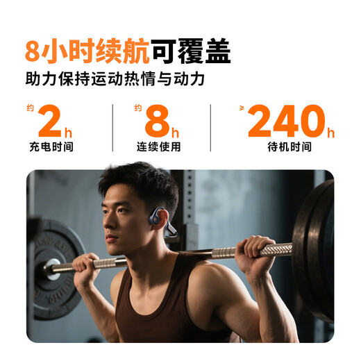 Patriot (aigo) bone conduction Bluetooth sports headphones IP56 dustproof and waterproof open wireless marathon cycling running earphones super long battery life suitable for mobile phones G03 navy blue