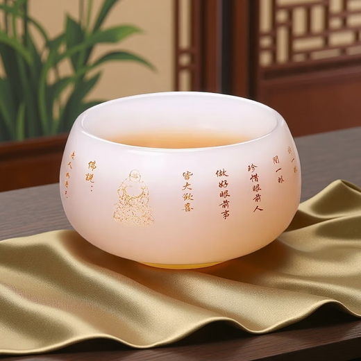 Richunliu high-end sky blue Ru kiln gilt jade porcelain Kung Fu tea set light luxury gift suet jade bowl gift box Ru Qing jade porcelain tea set gift box 10 pieces