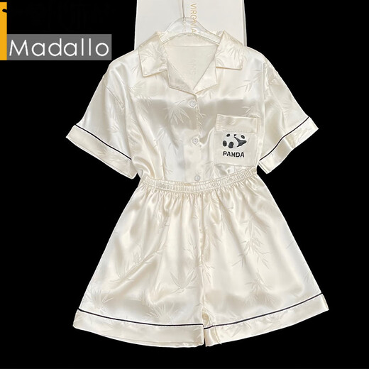 莫代尔睡衣女韩系轻奢感冰丝春夏季薄款爱心开衫可外穿家居服女套装 LW-9214# M 【建议80-100斤】