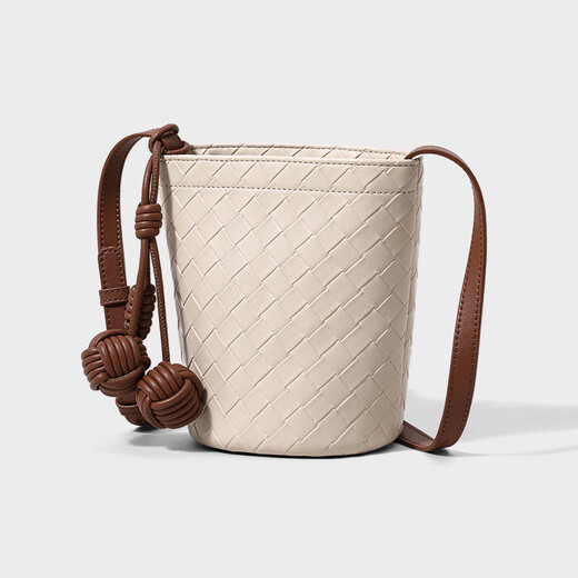Viney Cowhide Bag Damenbeutel Bucket Bag Nische leichte Luxus ein Schulter-Crossbody-Tasche Geburtstagsgeschenk High-End-Gefühl für Freundin Frau