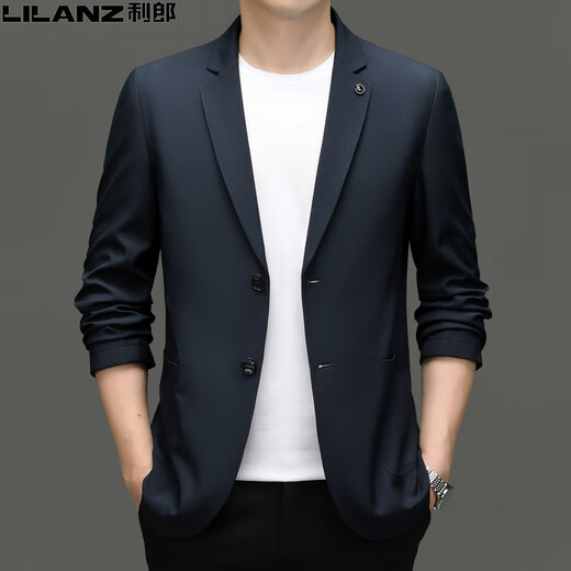 Suite pour hommes Lilang Spring et automne nouveau style de veste décontractée décontractée de l'âge moyen et des jeunes hommes Khaki [ZL12397] M 170 [125jin [Jin est égal à 0,5 kg] en dessous]]