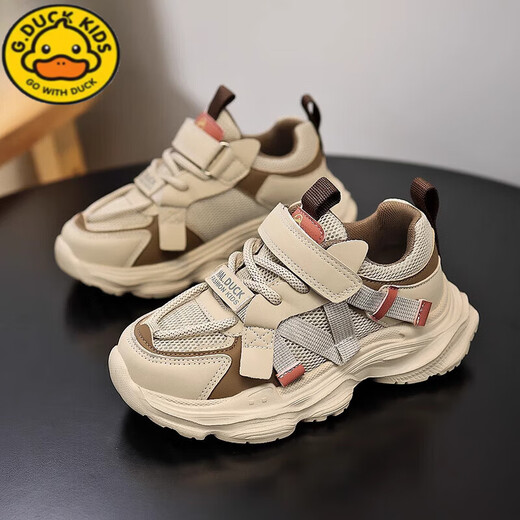 G.DUCKKIDS flat foot inner horoscope special correction shoes for girls' foot inner and outer tilt mesh shoes spring and summer arch support sneakers 6218 gray (sole net in summer) [correction shoes] 30 inner length 19.1cm