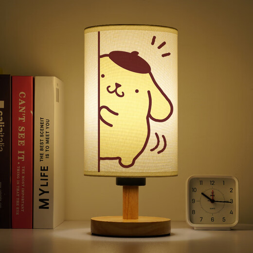 
Sanlio series cartoon children's bedroom bedside voice control warm light night light children's sleep pudding dog dimming table lamp YJR5155 cartoon - three-color light 7-LED light remote control switch