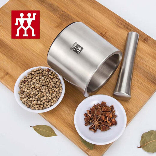ZWILLING German 316 stainless steel garlic pounder, garlic pounding bowl, garlic press, multifunctional garlic mortar, 316 stainless steel pounding bowl