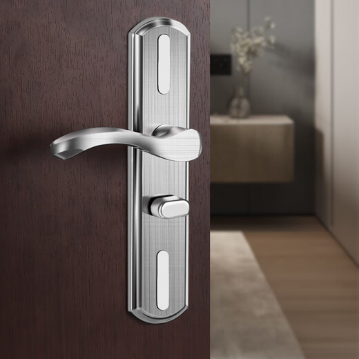 Zaihu Lock Door Lock Squinment Один язык дверной замок для дверей домашняя спальня универсальная комната крытая деревянная дверь ручка дверной дверь 50 тарелка из тиревой стали 13548 Медная пластина