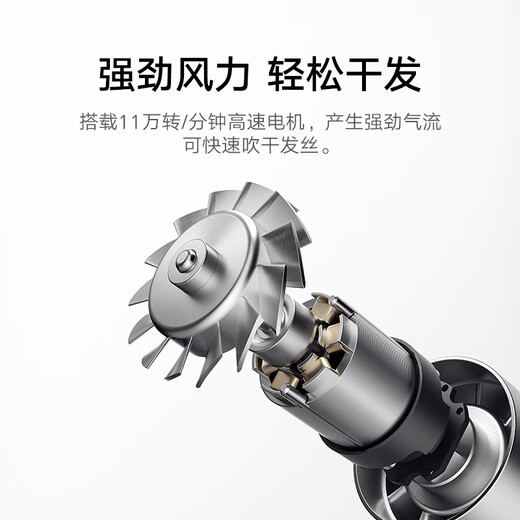 Mijia Xiaomi high-speed hair dryer Xiaomi hair dryer strong wind hair care home negative ion hair dryer fast dry hair high-power hair dryer holiday gift Mijia high-speed hair dryer milk white