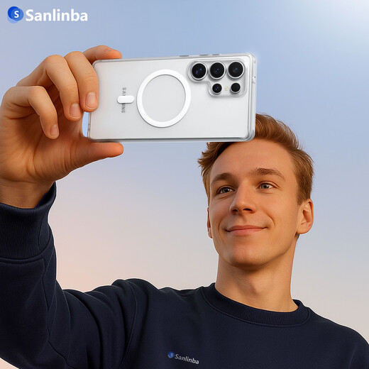 Sanlinba新款AG磨砂透明磁吸手机壳适用三星S25Ultra/S24Ultra/S25+防摔手机套高级感简约金属按键保护壳 AG磨砂透明 三星Galaxy S24 Ultra