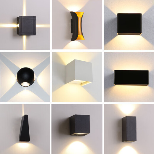 
Opp modern simple outdoor waterproof wall light hotel exterior wall light creative stair light villa garden wall light customization hot sale 16855W