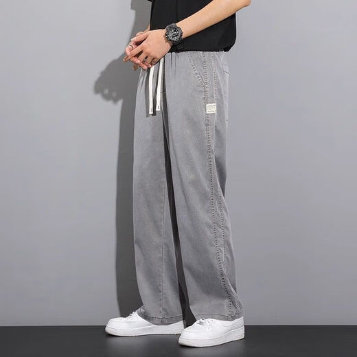 Liyun House Tiansi Jeans Summer Summer delgado y delgada Seda de Hielo de Hielo de Seda de Seda de Seda de Summer Casual Long pantalones 1048 M (sugerido 90-115 Jin [Jin equivale a 0.5 kg])