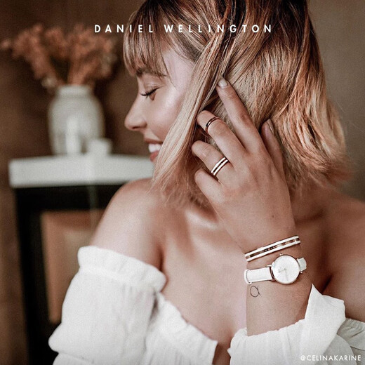 丹尼尔惠灵顿（DanielWellington）DW手镯女饰品男女情侣开口手环七夕情人节礼物送女友DW00400005
