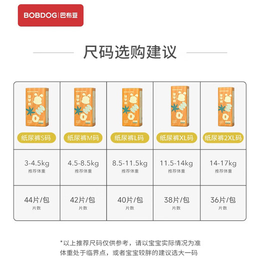
Babudou (BOBDOG) new pineapple diapers plant-extract weak sour newborn baby stickers pineapple pants for men and women universal diapers new pineapple pull pants XXXL size 32 tablets