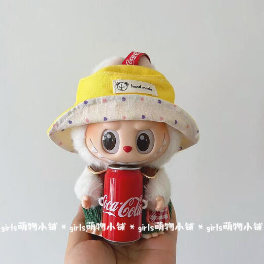 泡泡玛特可乐拉布布娃衣一代三代搪胶labubu衣服特摇背带裤潮 星星背带裤+红靴+红色毛线头套+ 仅娃衣适合可乐拉布布和一代三