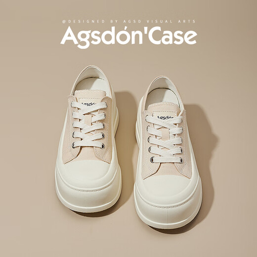 Agsdon zapatos blancos pequeños para mujeres en verano Nuevos zapatos gruesos de dos listones para mujeres zapatos de mujer estilo universitario B153038 Mezcla 36