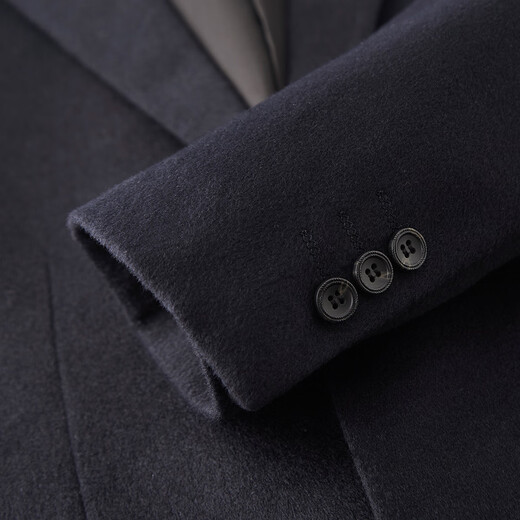 Shanshan 100% wool men's suit autumn and winter thickened skin-friendly business classic light luxury plaid single suit jacket top