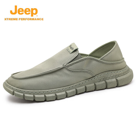 吉普（JEEP）老北京布鞋男夏季潮鞋帆布鞋男懒人一脚蹬开车软底无鞋带轻便透气 YS9901黑色/旗舰官方店 39