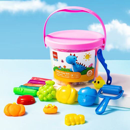 Deli 24 Color Clay Set детские игрушки пластинина нежная мягкая ультра -легкая глина творческая ручная ручная ручная работы для глиня