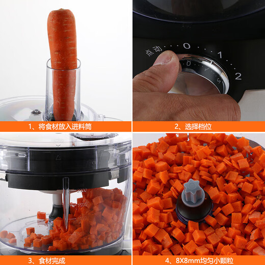 Vegetable and fruit dicing machine, carrot dicing and potato dicing fully automatic multi-functional small vegetable cutting machine, dicing machine with open holes (optional knife mesh)
