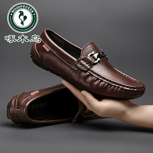 Zapatos de cuero suaves de cuero suave de carpintería, zapatos de frijoles, zapatos genuinos de cuero de cuero de cuero 2025, cuero suave y transpirable zapatos de cuero casual de cuero casual, negro hueco-9901 38