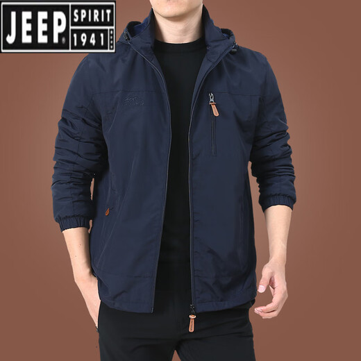 JEEP SPIRIT charge jacket men spring and autumn men outdoor American windproof waterproof windbreaker men men autumn sports jacket khaki 9898 plus velvet model M