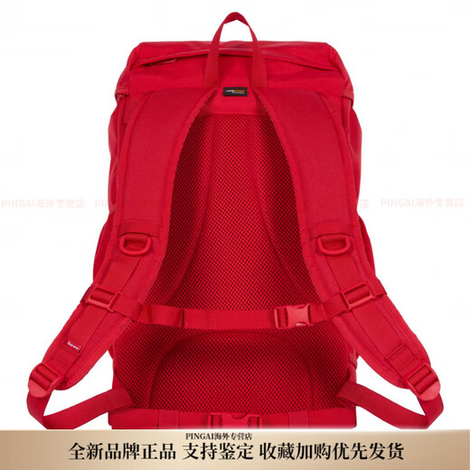 SupremeFW24Week124L patch cover opening and closing backpack men and women same style couple model red red