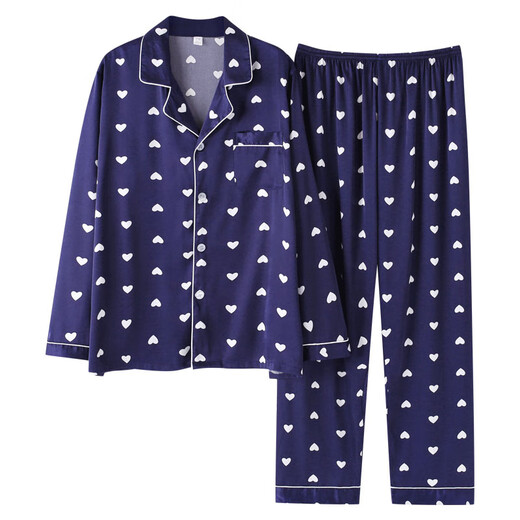 Pyjama papa modal d'âge moyen et âgé de l'âge âgé pour hommes au printemps et à l'automne mince à manches longues de vêtements d'âge moyen Set Cy9926 L size suggestions [100-140b