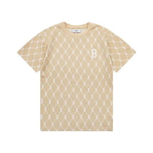 MLB couples' old-fashioned T-shirt casual short-sleeved same style 2024 summer new T05 DT-9923 khaki S